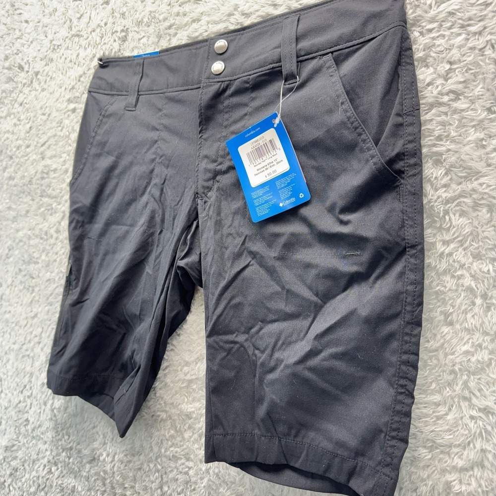 Columbia Shorts Womens 6 Black Saturday Trail Long Performance Hiking 10" - Picture 5 of 8